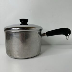 1801 Revere Ware 3Qt Sauce Pan Lid 18/10 Stainless Steel Indonesia Copper Bottom